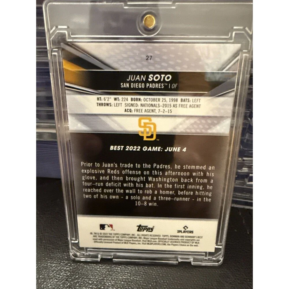 2022 Bowman's Best San Diego Padres Juan Soto card #27🔥